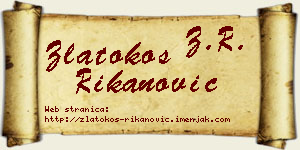 Zlatokos Rikanović vizit kartica